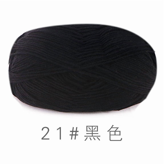 Nvzi Knitting Yarn, 3 Rolls - Premium Cotton Yarn, Soft & Breathable for Scarves, Sweaters & Crafts, Easy to Work with for Hand Knitting Projects, Suitable for Beginners & Experts,black