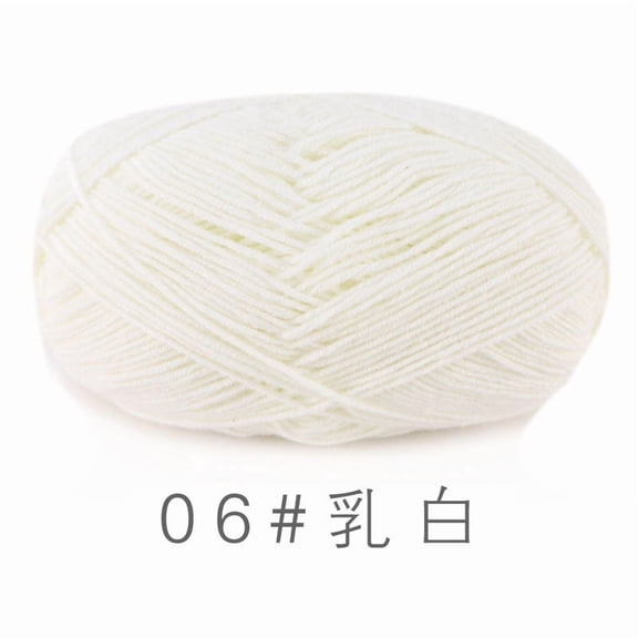 Nvzi Knitting Yarn, 3 Rolls - Premium Cotton Yarn, Soft & Breathable for Scarves, Sweaters & Crafts, Easy to Work with for Hand Knitting Projects, Suitable for Beginners & Experts,white