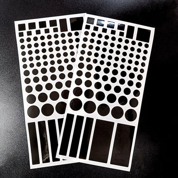 Nvzi LED Light Blocking Stickers,Light Blackout Stickers,2 Sheets Black,Blackout Stickers for Electronic, LED Covers,Block 100% of LED Lights (Cut-100% BlockingBlack)