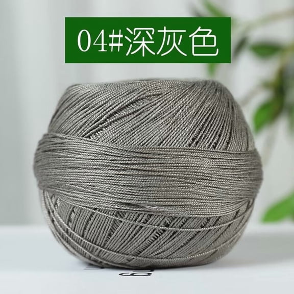 Nvzi Lace Worsted Yarn, 1 Roll (50g) , Soft & Smooth for Knitting, Crocheting, DIY Crafts, Ideal for Lace Projects & Daily Knits, Perfect for Beginners & Experts,dark grey
