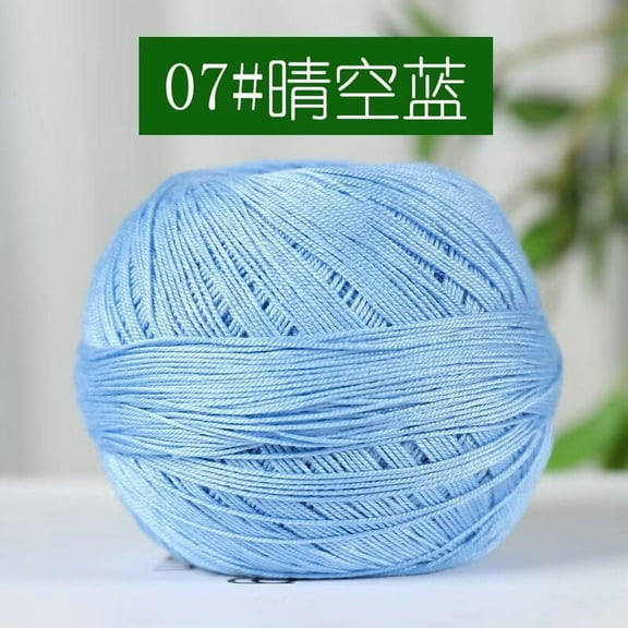 Nvzi Lace Worsted Yarn, 1 Roll (50g) , Soft & Smooth for Knitting, Crocheting, DIY Crafts, Ideal for Lace Projects & Daily Knits, Perfect for Beginners & Experts,light blue