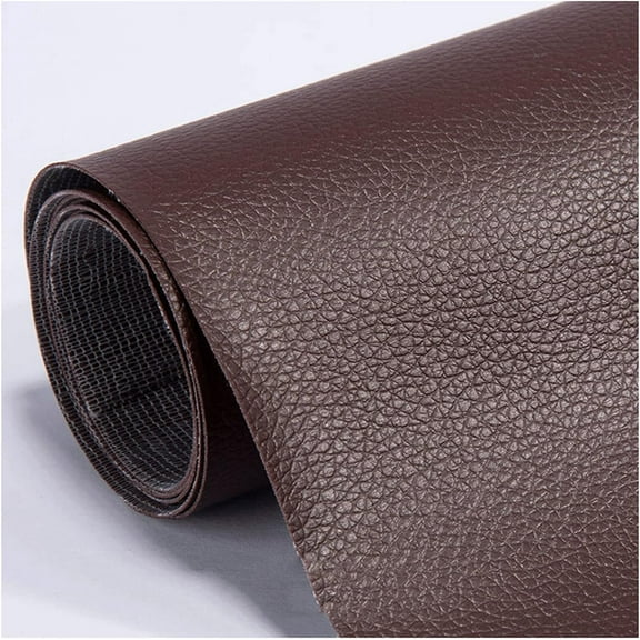 Nvzi Leather Repair Patch 50cm Self Adhesive Faux Pu Leather Fabric Leather (1.37*0.5m,Brown)