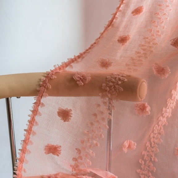 Nvzi -Light Pink for & Valances, 1 slice Rod Pocket Sheer Drapes, 132*244CMSheer Window Curtains, Polyester Light Filtering Curtains for Living Room Bedroom, Easy Install