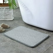 Nvzi Luxury Bathroom Rug Mat, Extra Soft and Absorbent Microfiber Bath Rugs, Non-Slip Plush Shaggy Bath Carpet, Machine Wash Dry, Bath Mats for Bathroom Floor,Diamond - Grey
