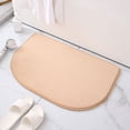 thumbnail image 1 of Nvzi Luxury Bathroom Rug Mat, Extra Soft and Absorbent Microfiber Bath Rugs, Non-Slip Plush Shaggy Bath Carpet, Machine Wash Dry, Bath Mats for Bathroom Floor,Memory sponge (semi circular light brown), 1 of 4