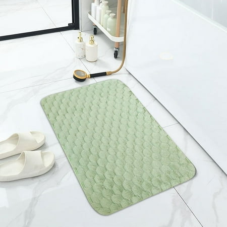 Nvzi Luxury Bathroom Rug Mat, Extra Soft and Absorbent Microfiber Bath Rugs, Non-Slip Plush Shaggy Bath Carpet, Machine Wash Dry, Bath Mats for Bathroom Floor,High density sponge