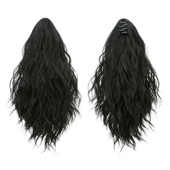 Nvzi Messy Bun Hair Piece Wig Ponytail - 33cm/12.99in Jet Black, 1 Pcs High-Temperature Fiber, Hair Pieces for Women Ponytail, Ideal for Quick Hairstyle Enhancements