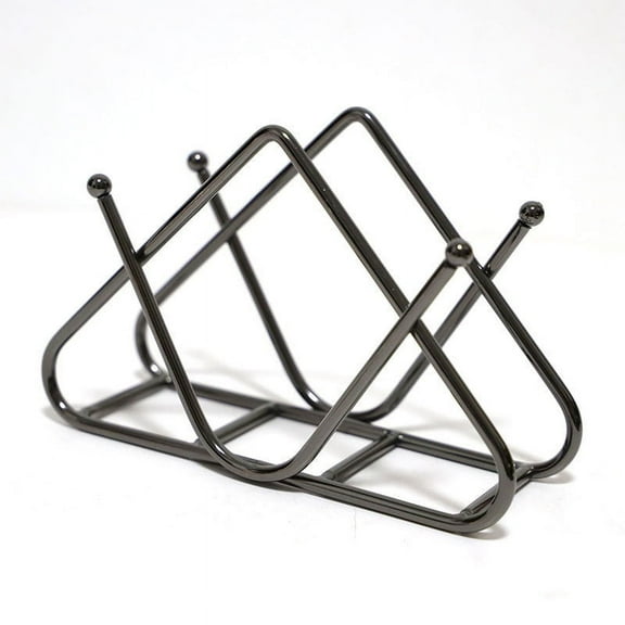 Nvzi Napkin Holder, Simple Design Metal Napkin Holders Upright Decorative Napkins Holder for Home Kitchen Table, Black