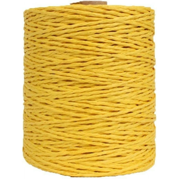 Nvzi Natural Cotton Yarn Gold Yellow Crochet Summer Sun Hat Yarn,Beach Bag Yarn, Crochet Yarn,Crochet Straw Knit Yarn,Knitting Materials,280 Meters/306 Yards