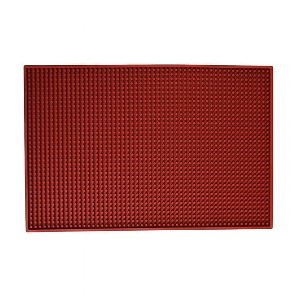 Nvzi Non-Slip Rubber Bar Mat Bar Runner Glass Drip Tray Beer Drink Rail Bars Service Mat (Red,30*45cm/11.8*17.7inch)