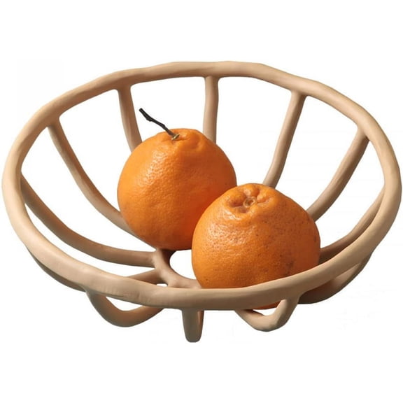 Nvzi Nordic Resin Hollow Fruit Basket Living Room Coffee Table Creative Home Decoration Hotel and homestay Storage Decoration-A
