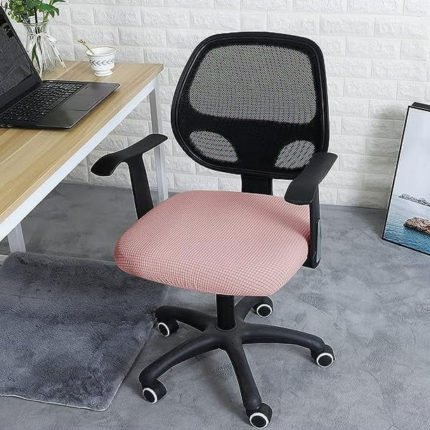 Nvzi Office Desk Chair Seat Covers Stretch Water Resistant Jacquard Computer Chair Pink