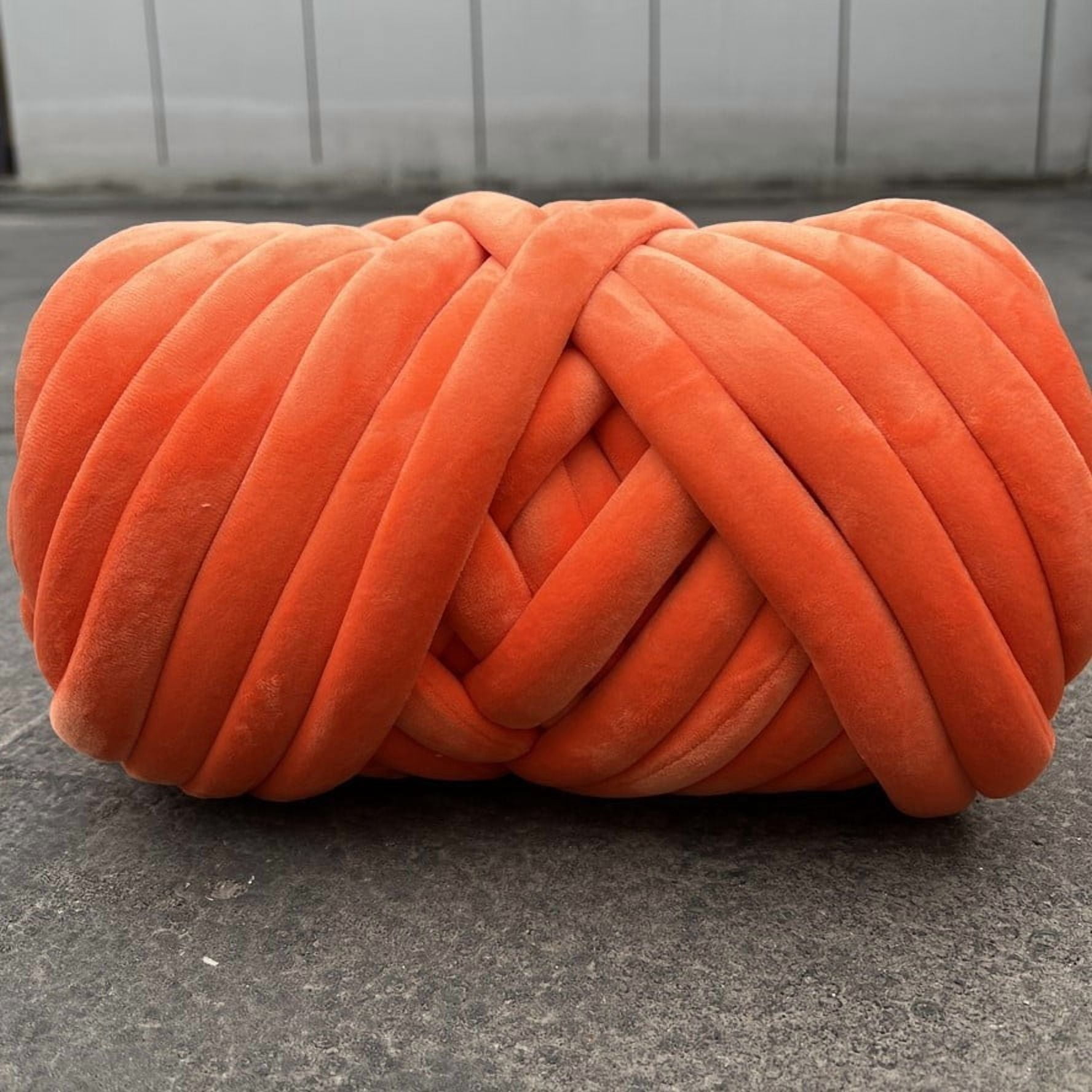 Nvzi Orange crystal velvet cotton core yarn -100g 1 roll ultra soft ...