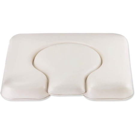 Nvzi PU Commode Seat Cushion, White U Shape Padded Cushion for Bedside Commodes, Chair, Shower Wheelchair