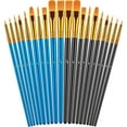 thumbnail image 1 of Nvzi Paint Brushes Set, 20 Pcs Paint Brushes for Acrylic Painting, Oil Watercolor Acrylic Paint Brush, Paintbrushes for Body Face Rock Canvas, Kids Adult Drawing Arts Crafts Supplies, Blue+Black, 1 of 4