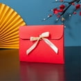 thumbnail image 1 of Nvzi Paper Envelope Gift Bags with Ribbon Bowknot Holiday Envelope Party Gift Card Packaging Bag Wedding Presents Box for Mother's Day 9.4*7inch（Red）, 1 of 4