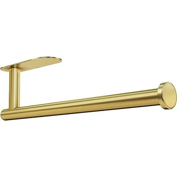 Nvzi Paper Towel Holder Under Cabinet for Kitchen, Adhesive Paper Towel Holder Wall Mount, SUS304 Stainless Steel 13 inch(Gold)