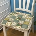 thumbnail image 1 of Nvzi Patchwork Chair Pad with Ties No Slip Lace Trim Chair Cushion Farmhouse Floral Print Kitchen Dining Seat Cushion (16"x16" , 3), 1 of 4