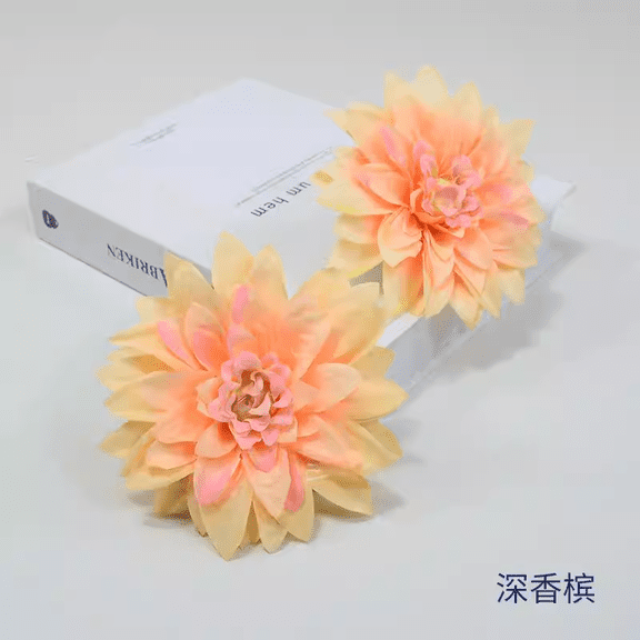 Nvzi Pink & Beige artificial daisy flower heads -20 pieces, 5 * 1.5 inches, with realistic texture details, suitable for DIY crafts, wedding decorations, and rural fashion styles