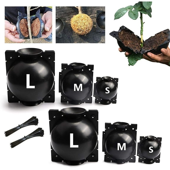 Nvzi Plant Propagation Ball Pod, Reusable Plant Rooting Device, High-Pressure Propagation Ball Rooter Box for Garden, Effective Asexual Reproduction Equipment for Garden Growing Breeding (6PACK)