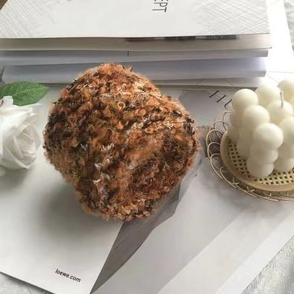 Nvzi Polyester Blend Soft Yarn, 50g/1 Roll,Yarn for Crochet, Knitting - Polyeste,Can DIY Sweaters, Hats & Crafts,Simple and easy to learn,Soft and skin friendly,keeping warm,dark brown
