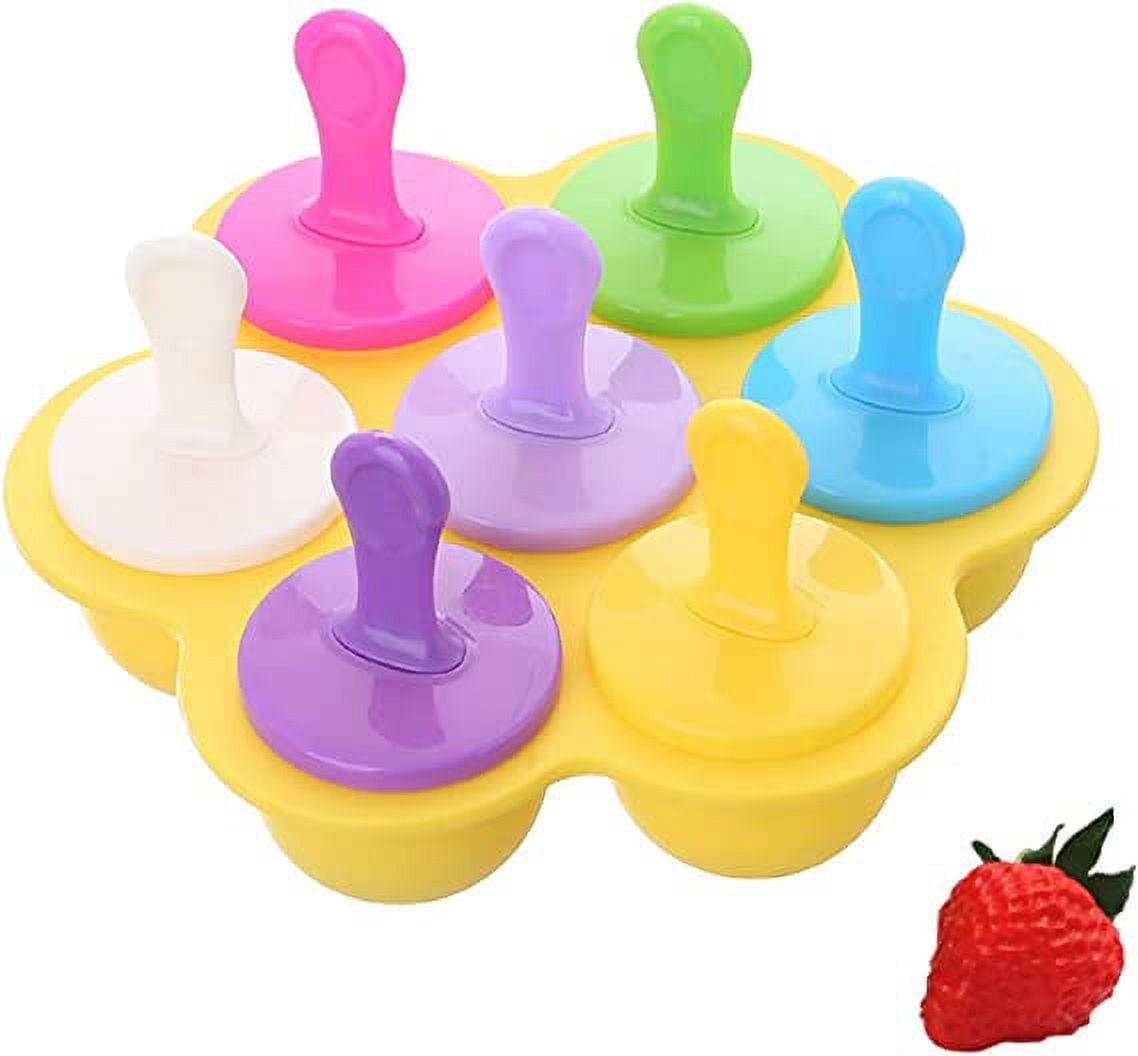 Nvzi Popsicle Molds Silicone Ice Pop Molds Maker with Lids Sticks and