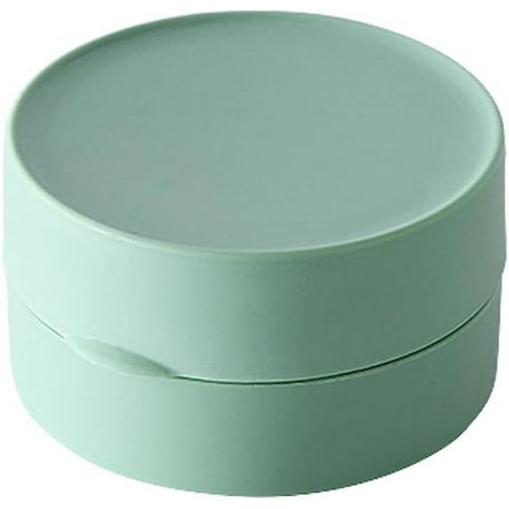 Nvzi Portable Soap Dish, Travel Soap Container, Sealed Waterproof Travel Soap Holder for Travel, Bathroom Shower, Gym, Outdoor Activity (Round, Green)