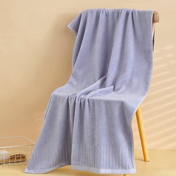 Nvzi Premium Cotton Bath Towel, 2 Pcs grey - 70*140cm Soft Absorbent Cotton Bath Towels for Daily Use, Ultra-Soft & Quick-Drying Bath Towels for Home, Bathroom