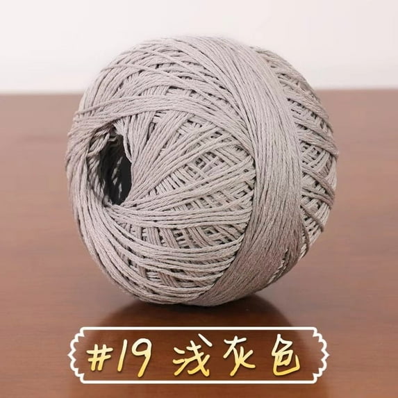 Nvzi Premium worsted yarn, 6 # Lace Thread, 50g, 1 Roll, High - Quality yarn Perfect for Knitting Shawls, Scarves & Clothes,Suitable for spring and summer,dark purple,light grey
