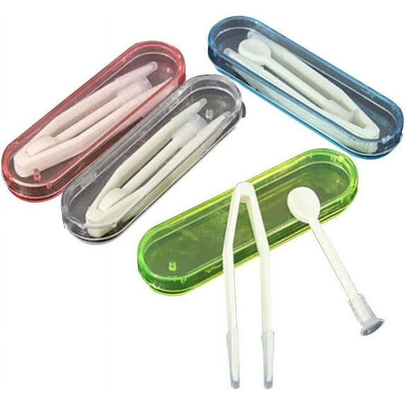 Nvzi Random Color Portable Contact Lens Inserter Remover Soft Tip Plastic Tweezer Holder Stick Tool (2)