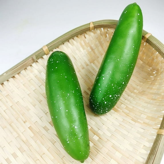 Nvzi Realistic Artificial Fake Vegetables Lifelike Decorative Foam Food Set Faux Veggies for Home, Kitchen, Decor Set Photo Props（Luffa，10pcs）