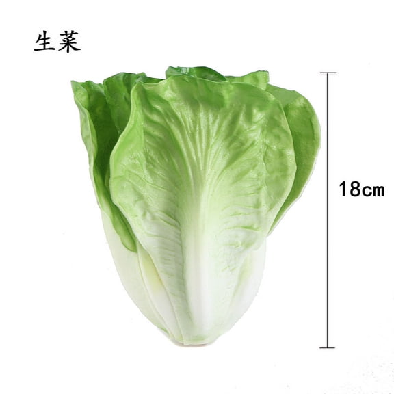 Nvzi Realistic Artificial Fake Vegetables Lifelike Decorative Foam Food Set Faux Veggies for Home, Kitchen, Decor Set Photo Propslettuce2pcs