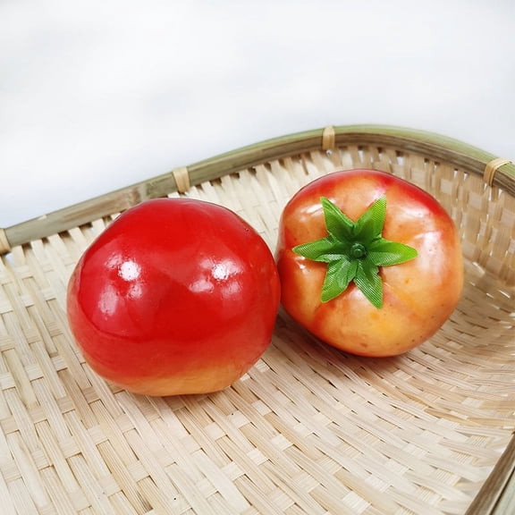 Nvzi Realistic Artificial Fake Vegetables Lifelike Decorative Foam Food Set Faux Veggies for Home, Kitchen, Decor Set Photo Propstomato10pcs
