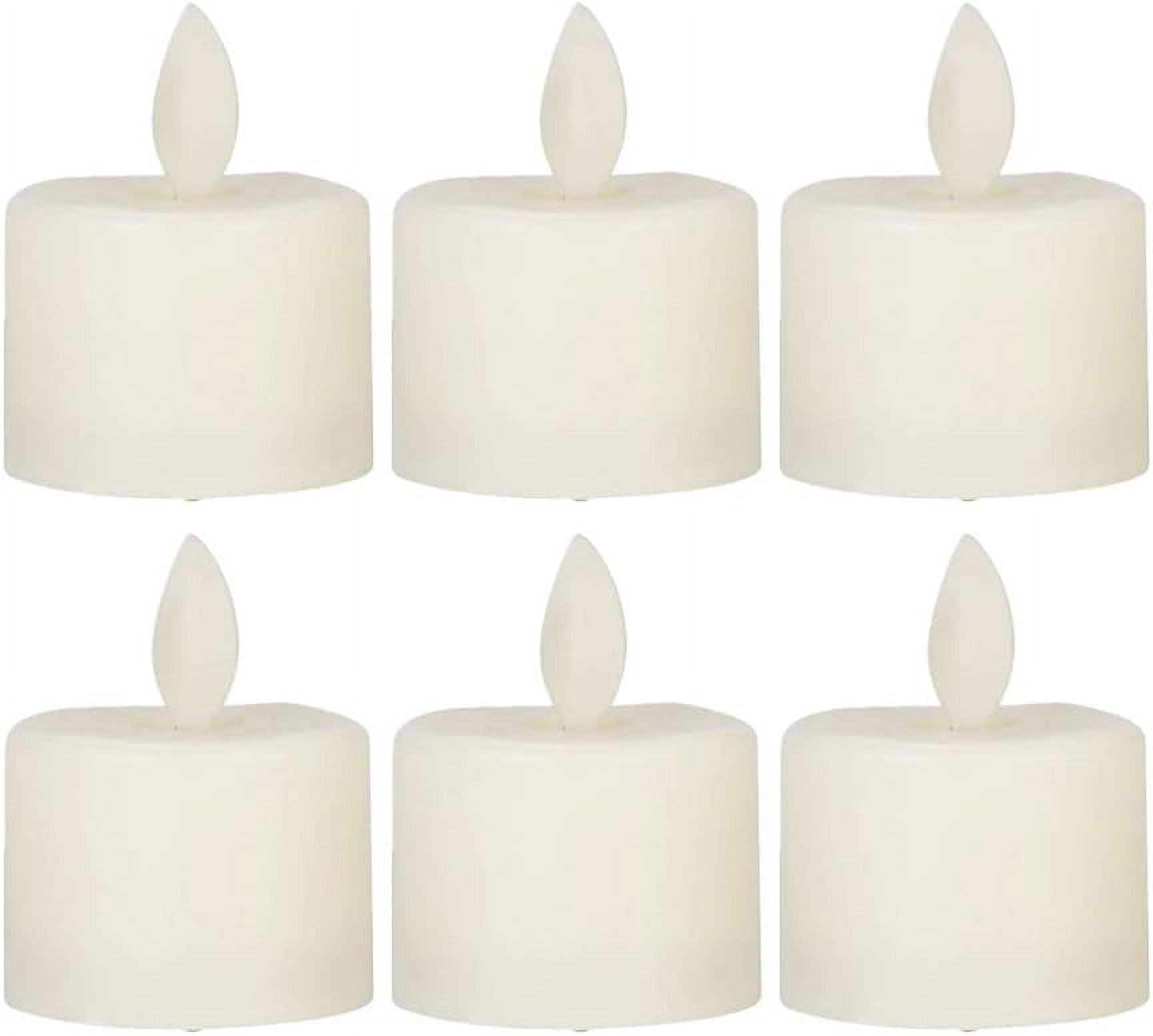 Nvzi Realistic LED Tea Light Candle, Pack of 6, Warm White, Battery