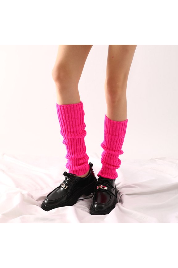 Rose Elastic Boots and Socks Leg Protectors -3 pairs, all sizes 15.75 inches long footless knitted socks, keep warm in winter, suitable for boots and casual daily wear