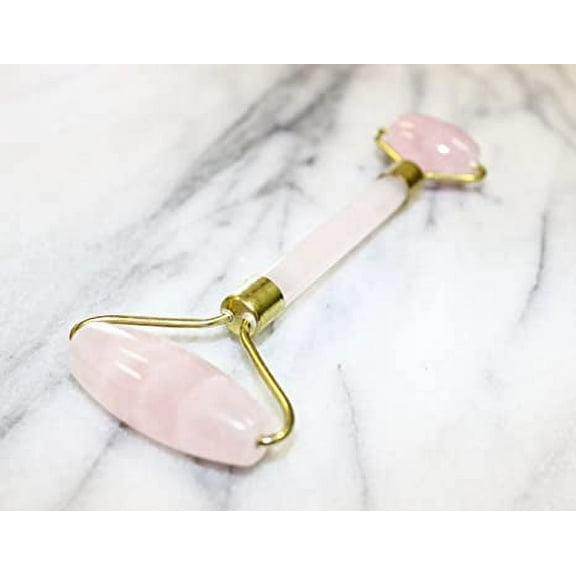 Nvzi Rose Quartz Double Roller Face Roller
