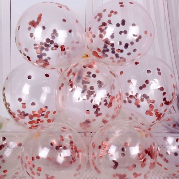 Nvzi Rose Red glitter latex balloons -100 pieces, 12 inch transparent glitter balloons, wedding anniversary celebration, balloon wreath arch background, and DIY party decoration