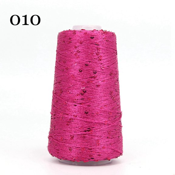 Nvzi Rose glitter yarn spool -1 roll, 1.76 ounces/50g glitter yarn, with plastic thread spool, sewing thread, knitting crochet, embroidery, Christmas wedding party decoration