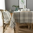 thumbnail image 1 of XmhyTop-A Rustic Rectangle Burlap Thick Tablecloth Cotton Linen Table Linens Tablecloths Waterproof Wrinkle Free Table Cover for Kitchen Dinning,55"x70", 1 of 5