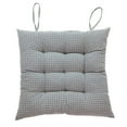 thumbnail image 1 of Nvzi Seat Cushion Dining Chair Pads with Ties, Square Non-Slip Thicken Dark gray 18"x18", 1 of 5