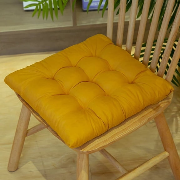 Nvzi Seat Cushion Garden Patio Home Kitchen Office Thicken Comfy Seat Cushion, Turmeric 16"x16"