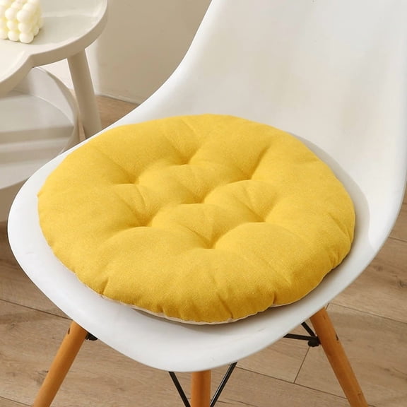 Nvzi Seating Cushions,1 Piece Yellow Seat Cushion(15.75X15.75in)-Office Chair Cushion,Seat Cushions for Office Chairs,Rotundity Seat Cushion for Chair,Computer Chair Cushion for Daily Use