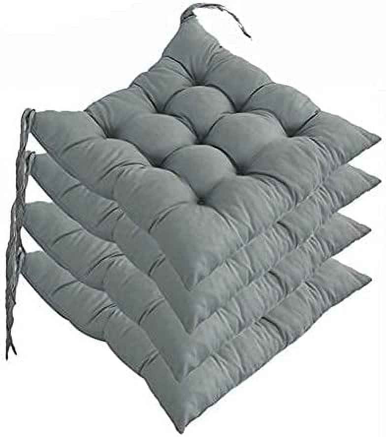 Nvzi Set of 4 Indoor/Outdoor Chair Cushion, Cotton Chair Pads Square