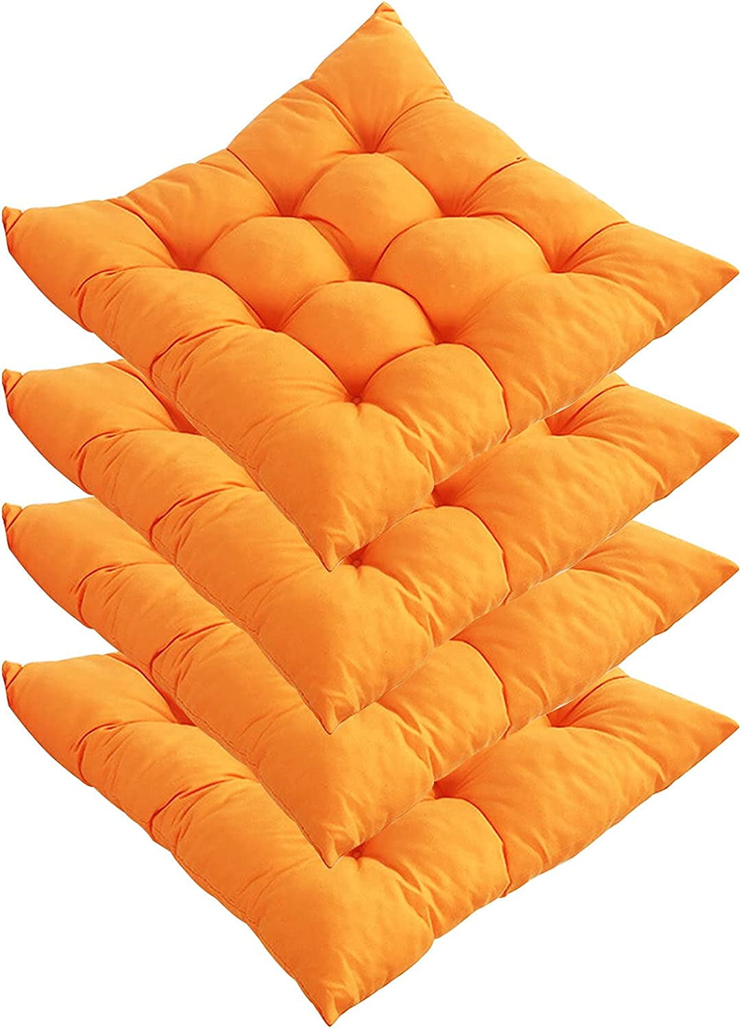 Nvzi Set of 4 Dining Chair Cushions with Ties Soft Comfort Non Slip