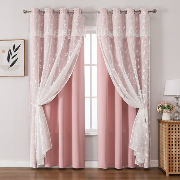 Nvzi Shades - curtains Grommet Top, Pink 100cm*200cm 1 slice , Light Filtering Sun Blocking Drapes for Living Room Bedroom, Premium Polyester Window Curtains
