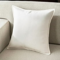 Nvzi Small Throw Pillow - 50*50CM White Chenille Square Throw Pillow with PP Cotton Filling, 1 Pack - Ideal Decorative Pillow for Sofa, Bedroom, Fresh Accent to Brighten Home Decor Style