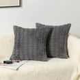 thumbnail image 1 of Nvzi Sofa Throw Pillows 1 Pack, 45*45cm dark grey- Pillows Plush Cover & PP Cotton Filling, Soft Throw Pillows for Home Decor., 1 of 4
