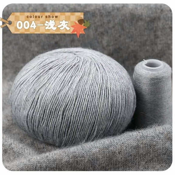 Nvzi Soft Yarn, 50g per Roll, 1 Roll, , Ideal for Knitting & Crocheting Scarves, Hats, Coats, Bags - Ultra-Soft Yarn for DIY Crafts with Luxurious Feel​,light grey