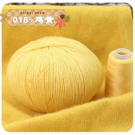 Nvzi Soft Yarn, 50g per Roll, 1 Roll, , Ideal for Knitting & Crocheting Scarves, Hats, Coats, Bags - Ultra-Soft Yarn for DIY Crafts with Luxurious Feel,yellow