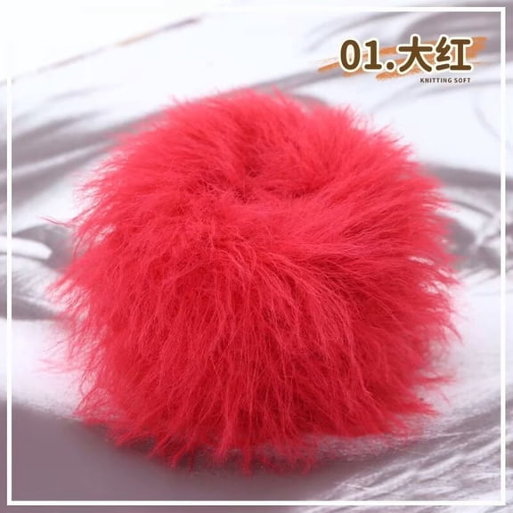 Nvzi Soft Yarn for Crochet,Imitation mink fur, Blend Fabric, Perfect for Making Bags, Sweaters, Smooth Texture, Comfortable DIY Crochet Yarn for Crafts & Handmade Projects​，red
